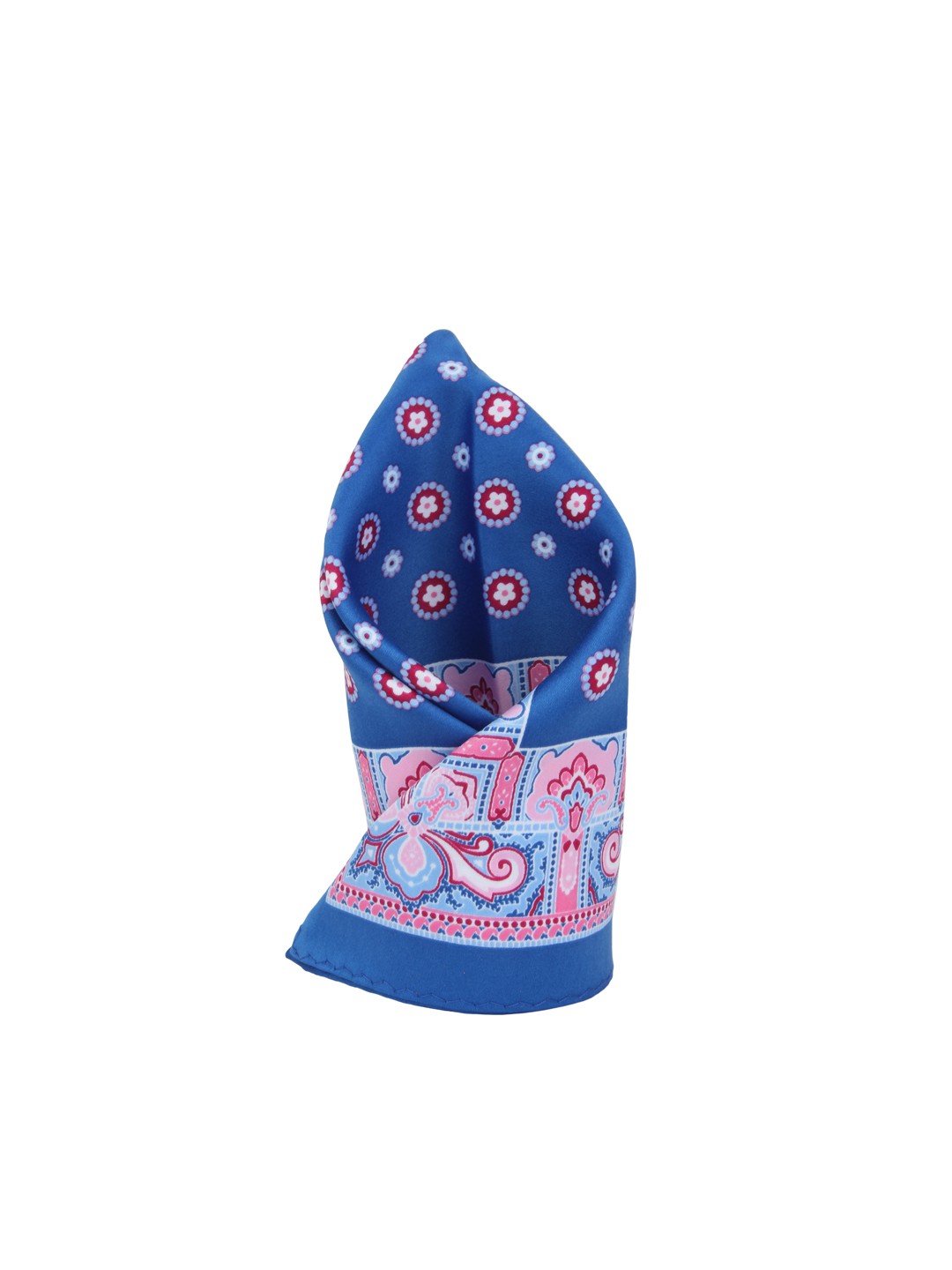 

Alvaro Castagnino Blue Printed Pocket Square, Black