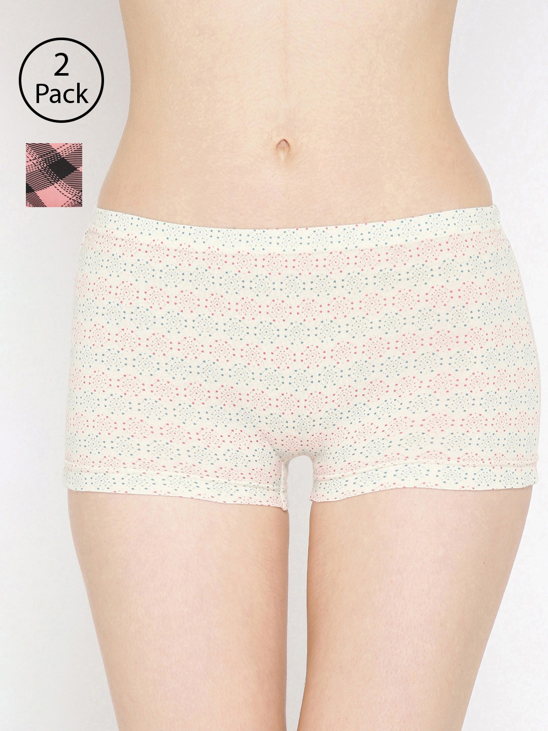 

Lady Lyka Women Pack of 2 Printed Boy Shorts BOY-SHORTS-P06-P14, Yellow
