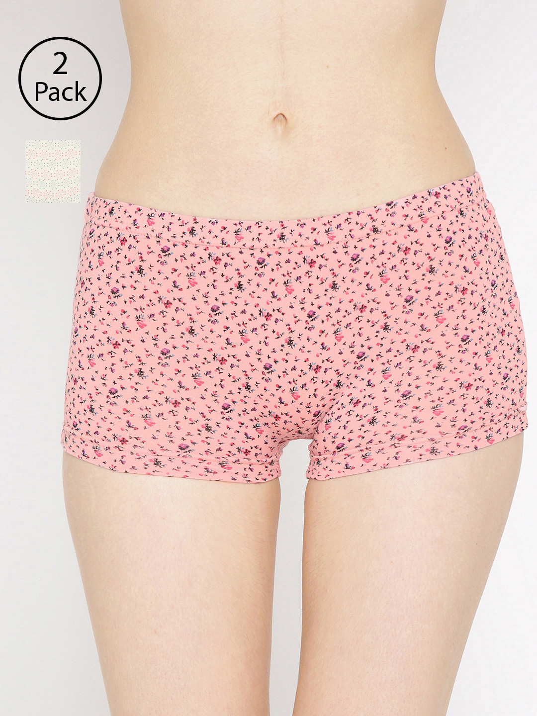 

Lady Lyka Women Pack of 2 Printed Boy Shorts BOY-SHORTS-P17-P06, Pink