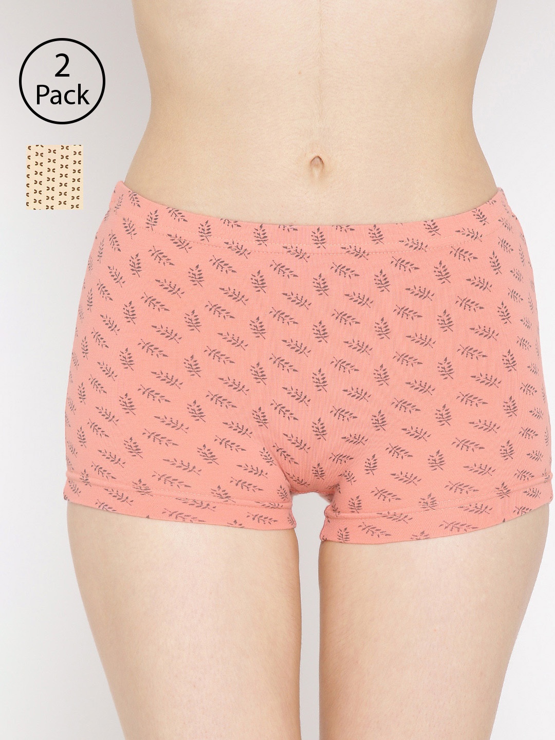 

Lady Lyka Women Pack of 2 Printed Boy Shorts BOY-SHORTS-P13-P15, Pink