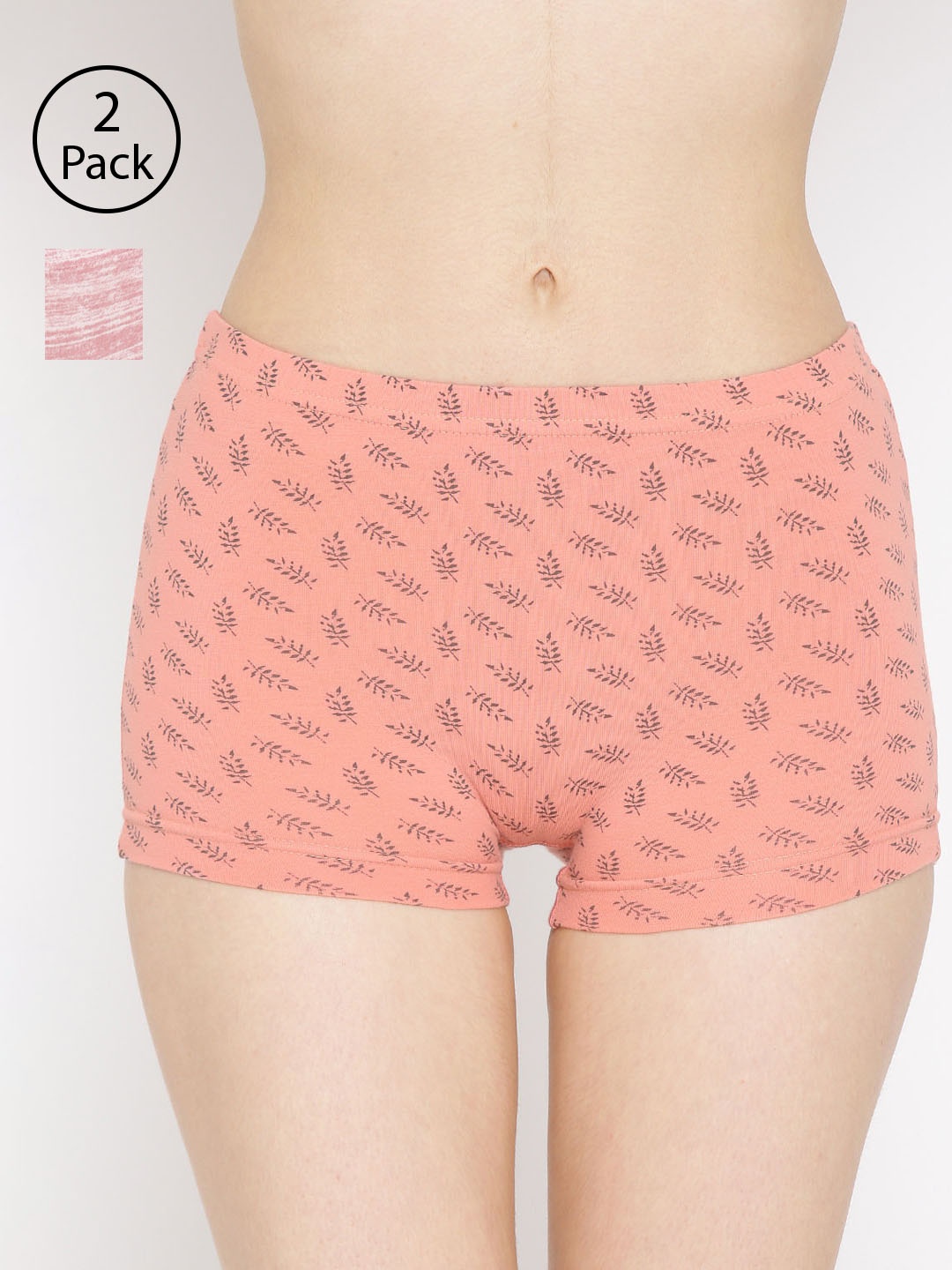 

Lady Lyka Women Pack of 2 Printed Boy Shorts BOY-SHORTS-P09-P15, Pink