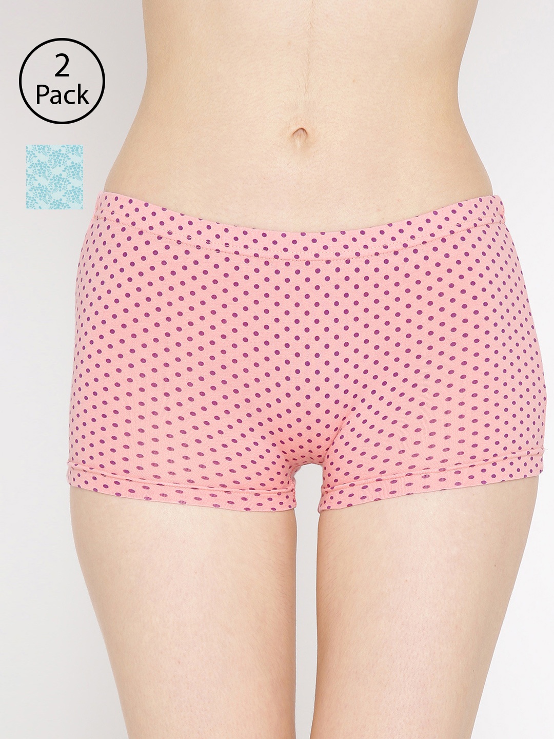 

Lady Lyka Women Pack Of 2 Printed Boyshorts P04-P08, Blue