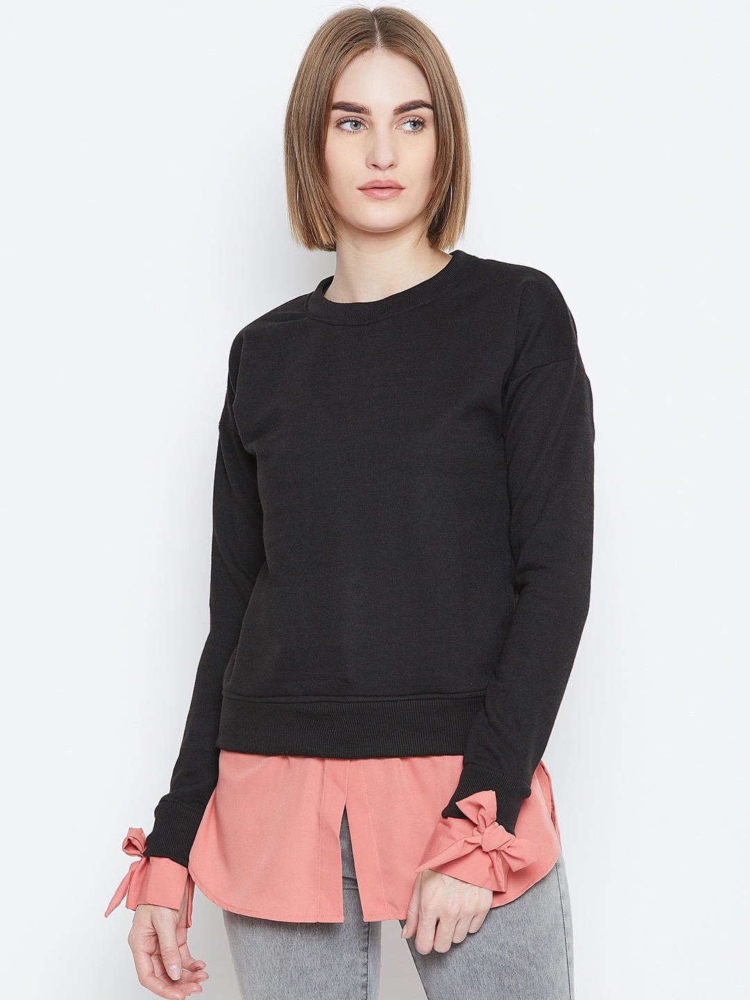 

Alsace Lorraine Paris Women Black Solid Sweatshirt