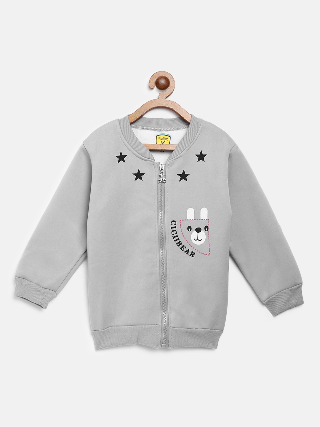 

Lil Lollipop Kids Grey Solid Sweatshirt