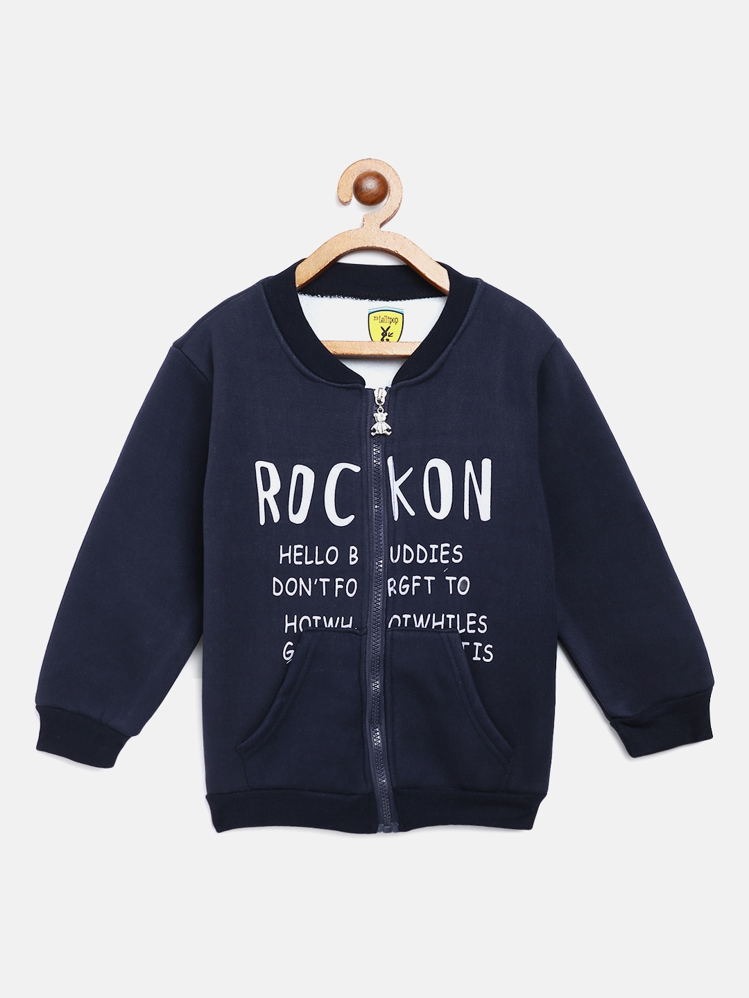 

Lil Lollipop Kids Navy Blue Printed Sweatshirt