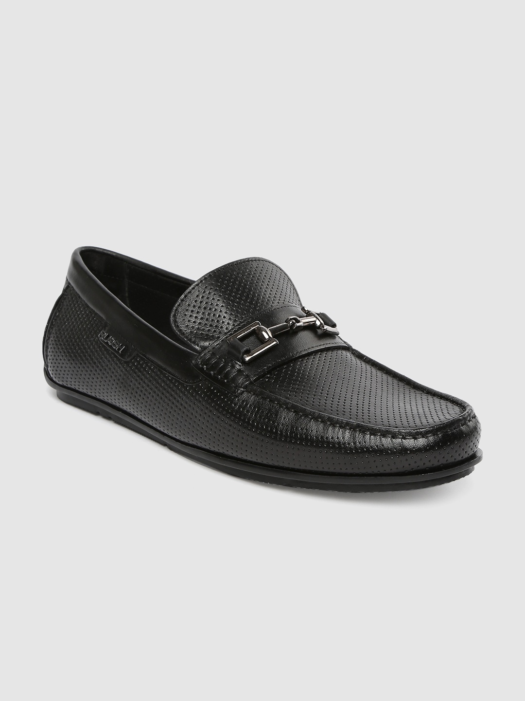 

Ruosh Men Black Leather DRIVER 06 Loafers