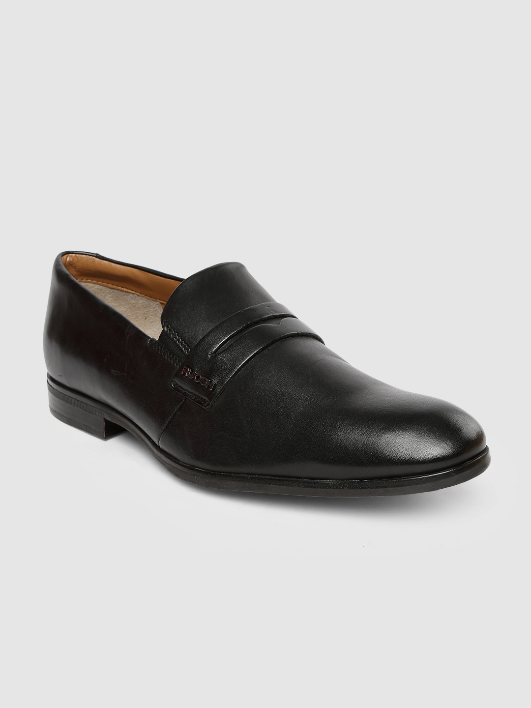 

Ruosh Men Black Leather NULL Formal Slip-On Shoes