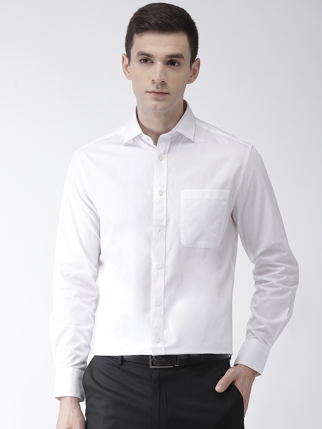 

Marks & Spencer Men White Regular Fit Solid Formal Shirt