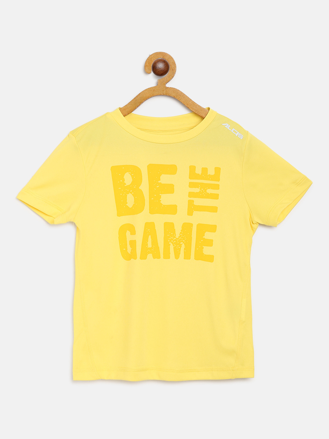 

Alcis Boys Yellow Printed Round Neck Running T-shirt