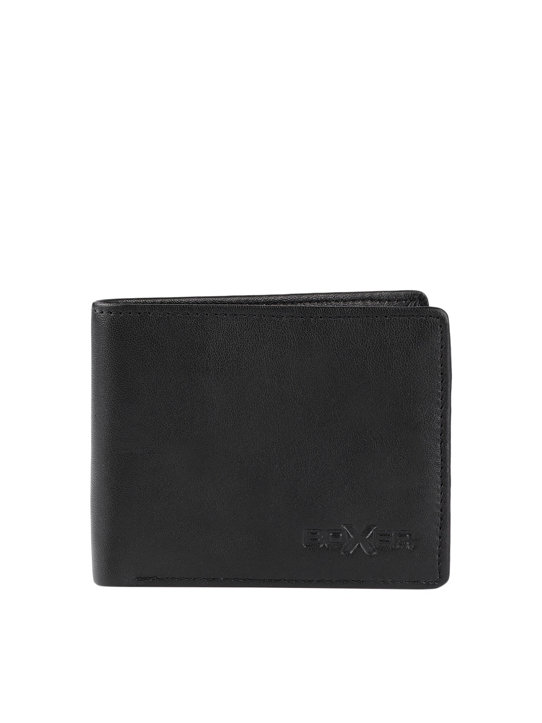 

BOXER Men Black Solid Leather Two Fold Wallet BW1