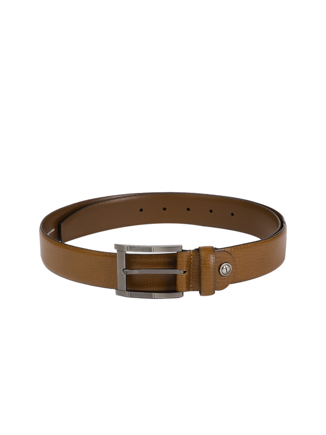 

BOXER Men Tan Brown Textured Spanish Genuine Leather Belt BB3-04 B32