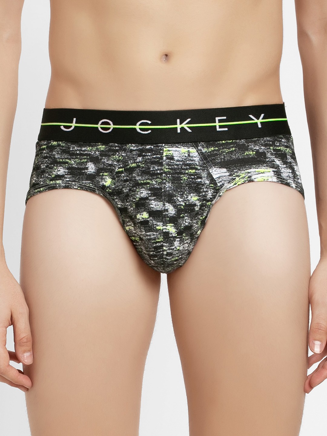 

Jockey Men Black & White Printed Briefs NY01-0105-NYC01