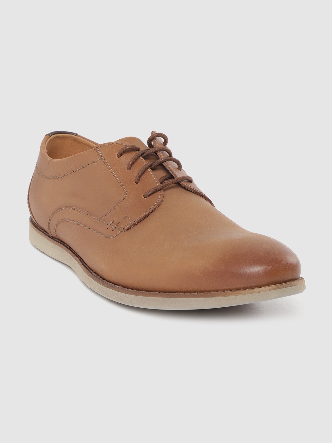 

Clarks Men Brown Leather Derbys