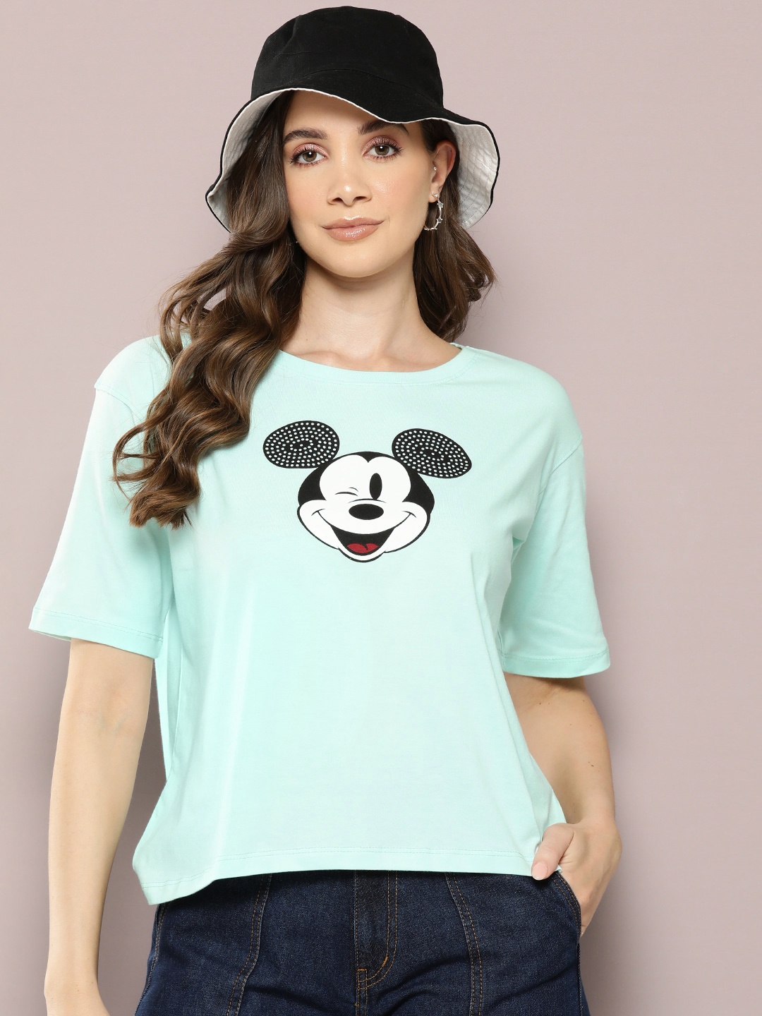 

Kook N Keech Disney Mickey Printed Pure Cotton T-shirt, Blue
