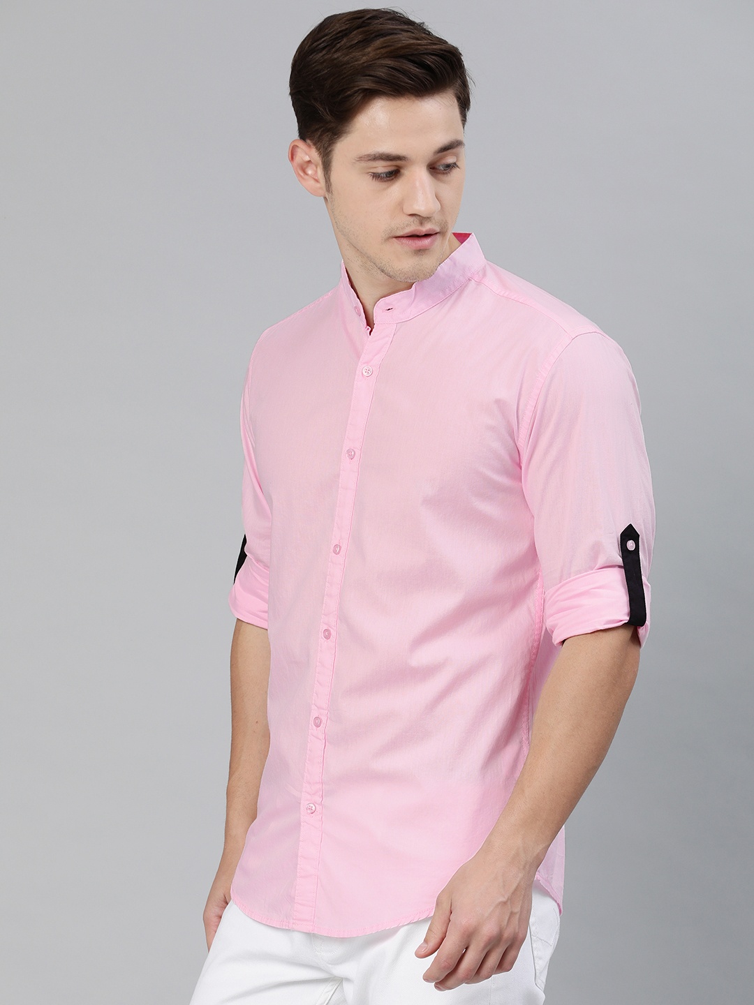 

IVOC Men Pink Slim Fit Solid Casual Shirt