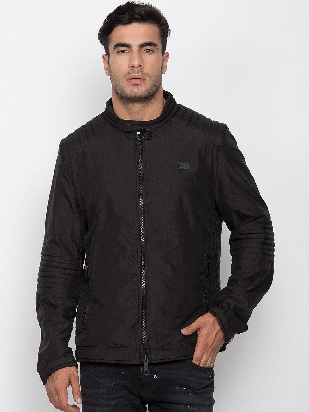 

Antony Morato Men Black Solid Padded Jacket
