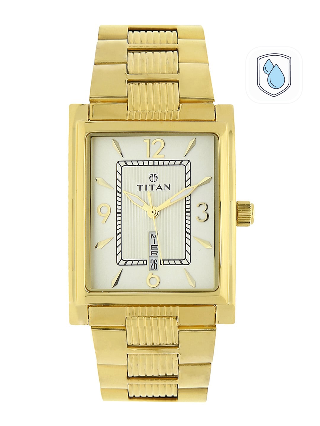 

Titan Men Champagne Analogue Watch 90024YM07