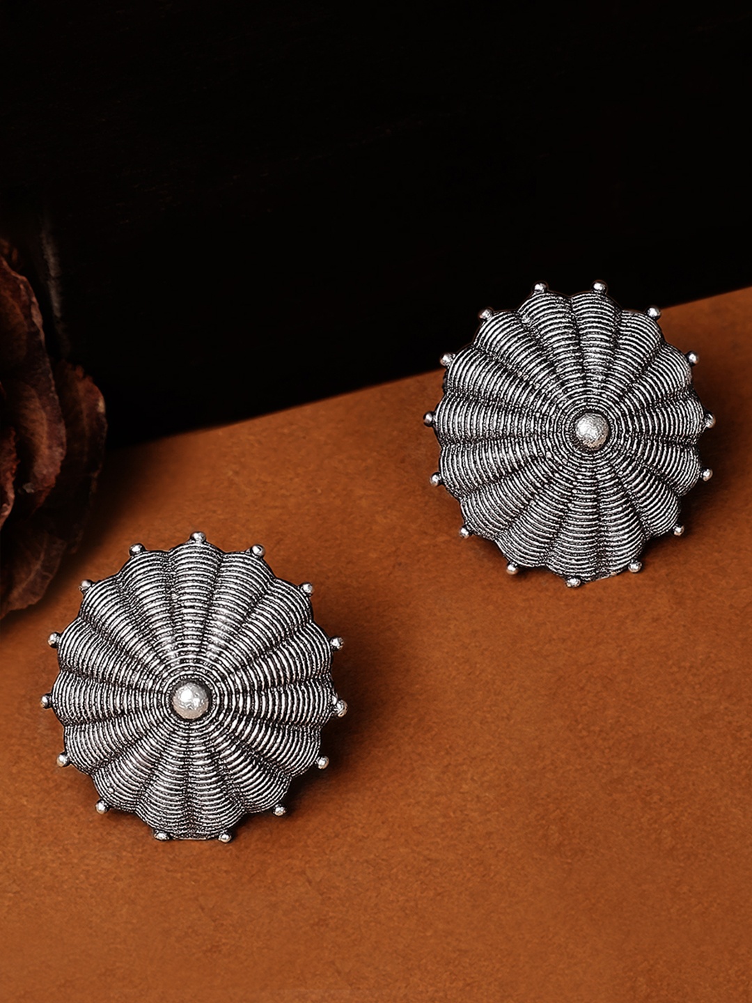 

Rubans Silver-Toned Dome Shaped Studs