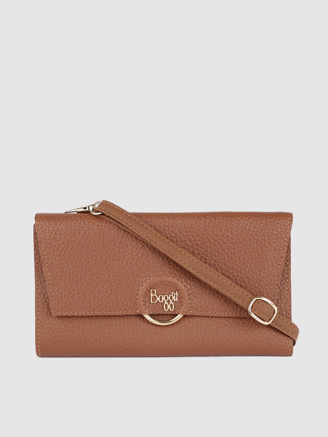 

Baggit Women Brown Textured Two Fold Wallet