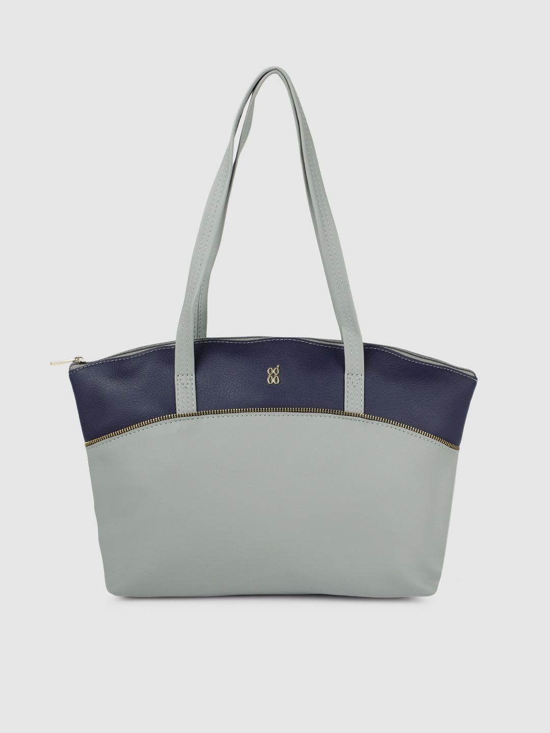 

Baggit Grey & Navy Blue Colourblocked Shoulder Bag