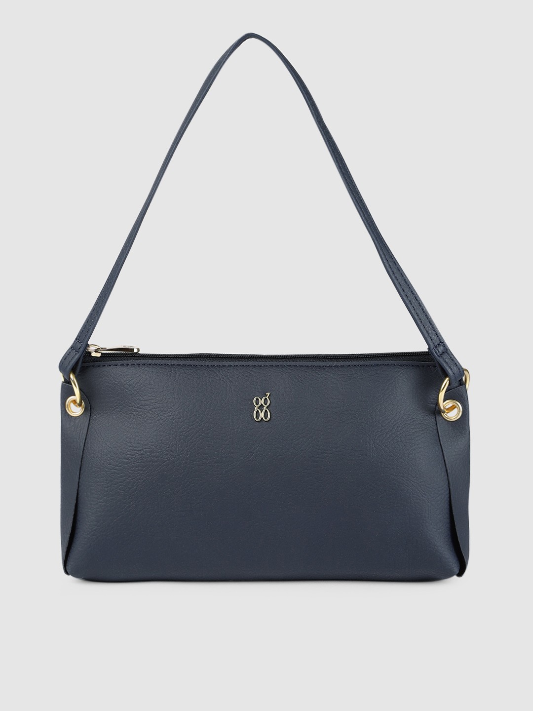 

Baggit Navy Blue Solid Handheld Bag