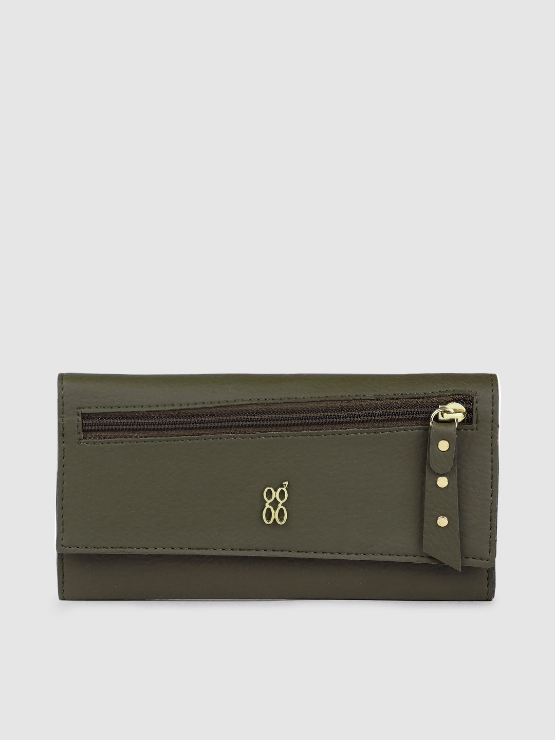 

Baggit Women Olive Green Solid Two Fold Wallet