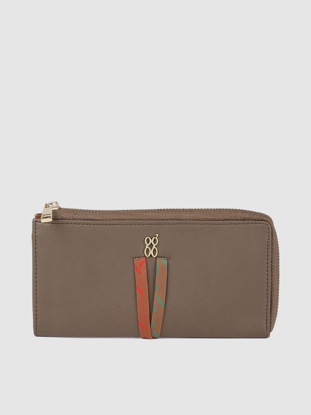 

Baggit Women Brown Solid LWXE FELIX PAULINE Zip Around Wallet