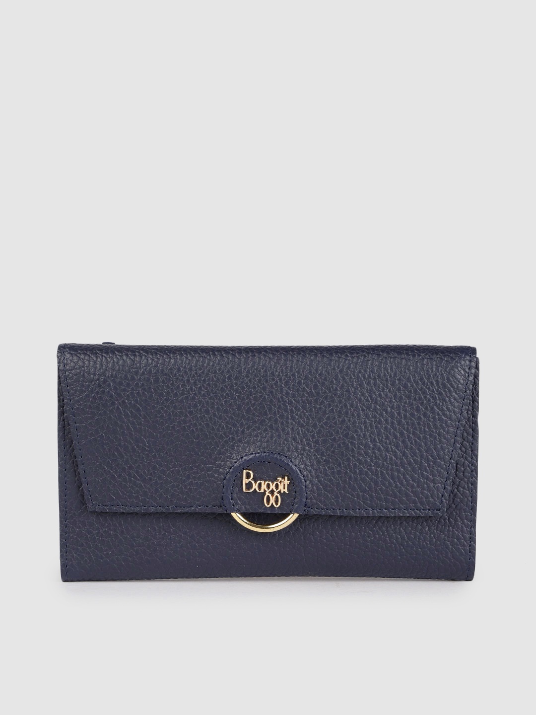 

Baggit Women Navy Blue Solid LZ MONOROE RABBIE Two Fold Wallet