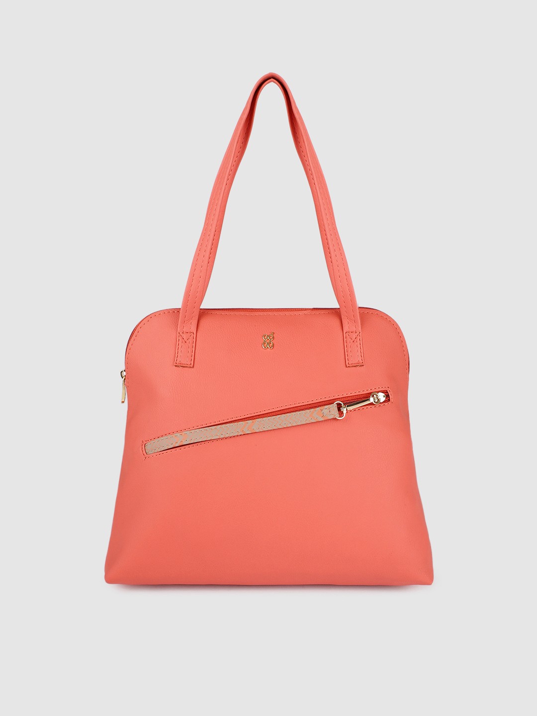 

Baggit Coral Pink Solid Shoulder Bag