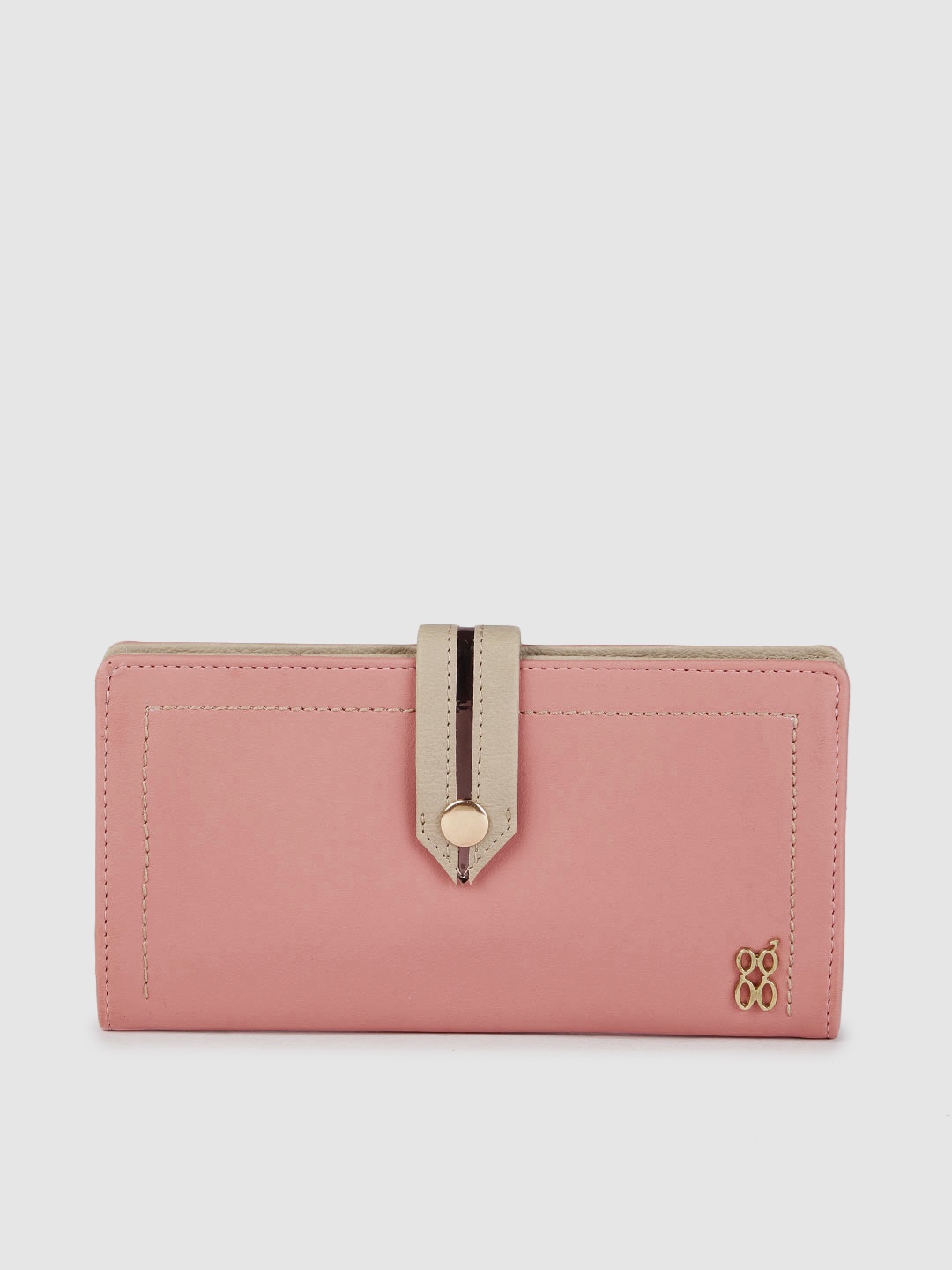 

Baggit Women Pink Solid LWXE GOTE Two Fold Wallet
