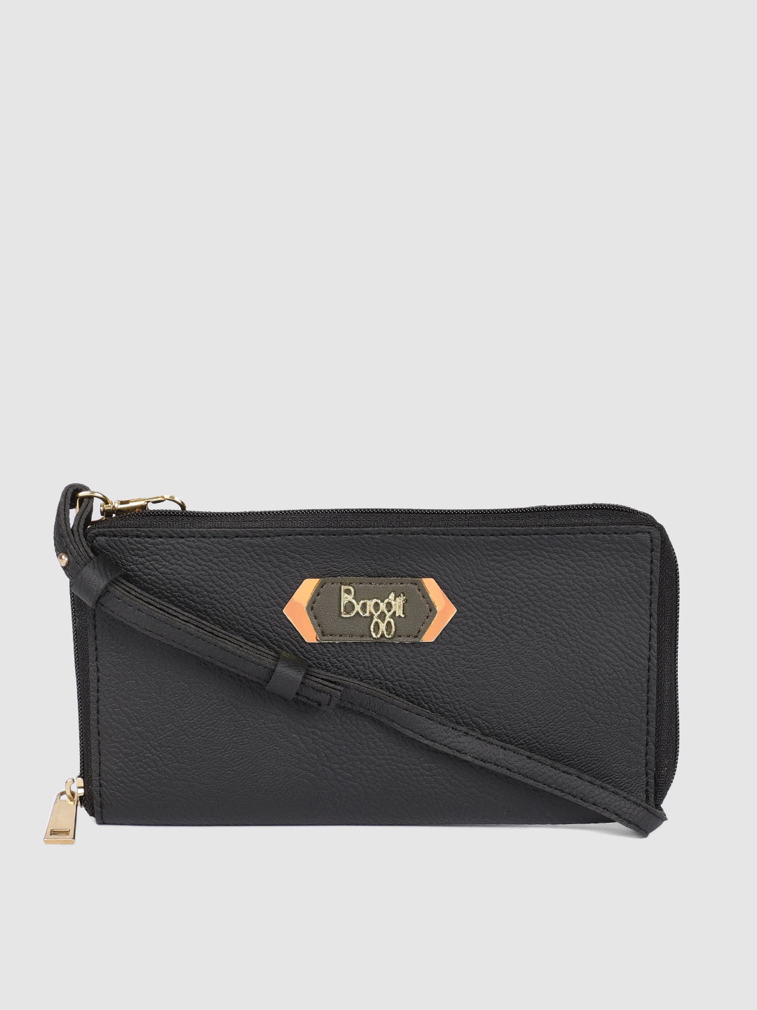 

Baggit Women Black Solid Two Fold Wallet