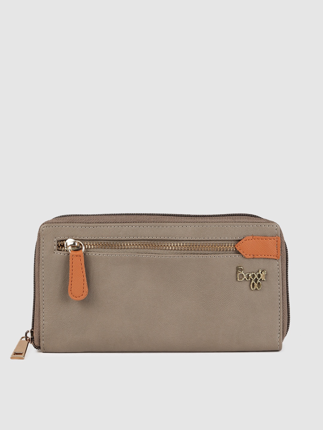 

Baggit Women Khaki Solid LZ TALLEY TANGIE Zip Around Wallet