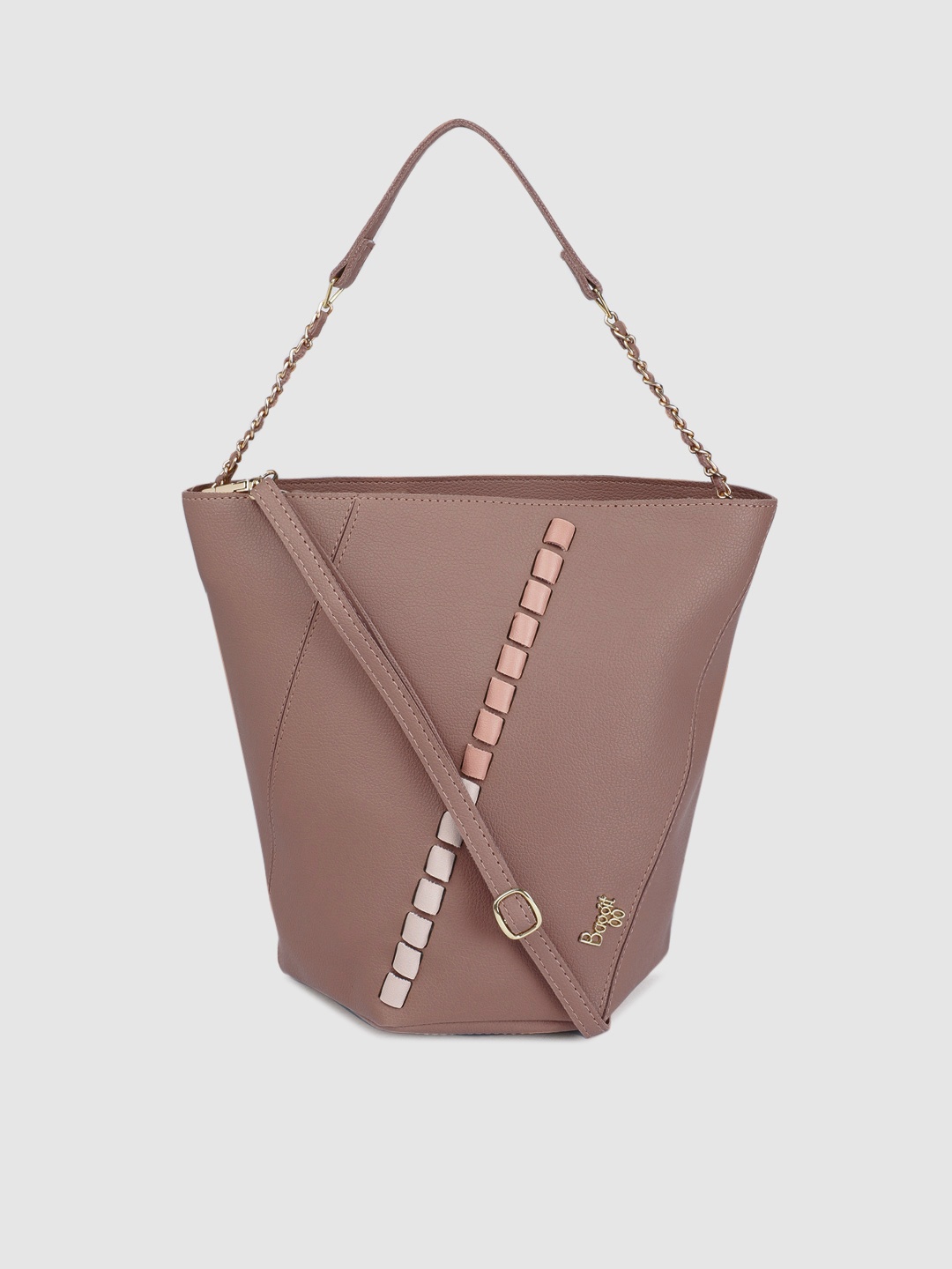 

Baggit Mauve Solid Hobo Bag