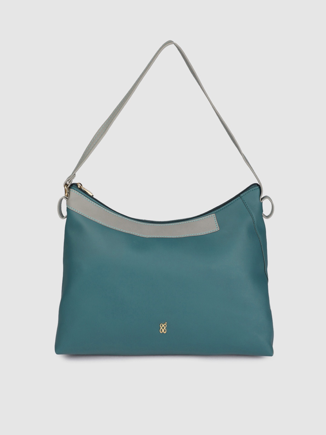 

Baggit Teal Green Solid Hobo Bag