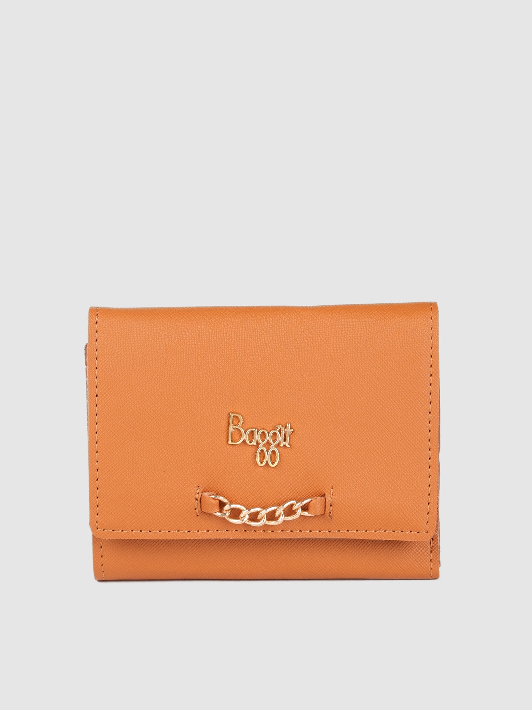 

Baggit Women Tan Brown Solid LZ VIKKO LORI Three Fold Wallet
