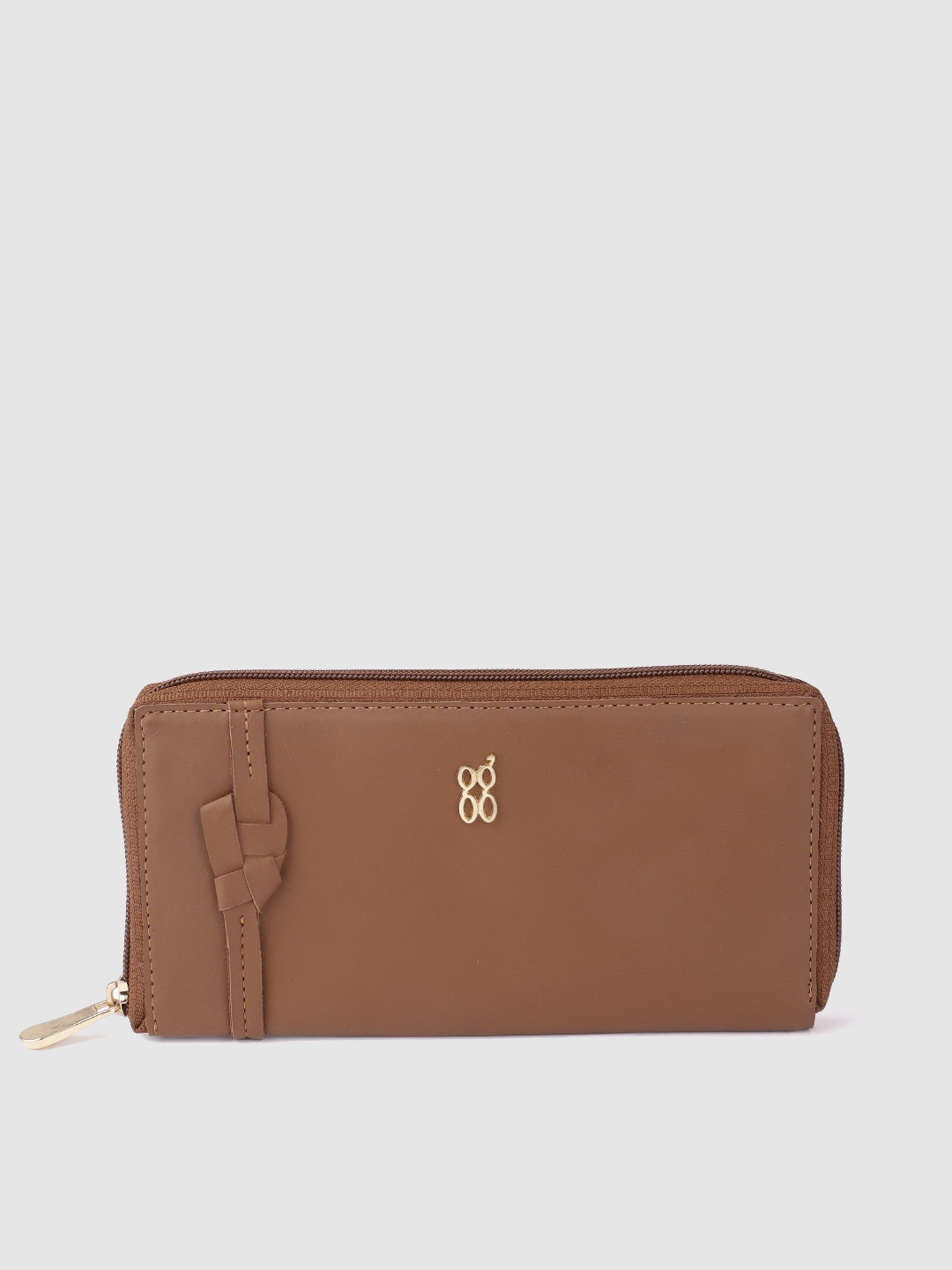 

Baggit Women Brown Solid Zip Around Wallet