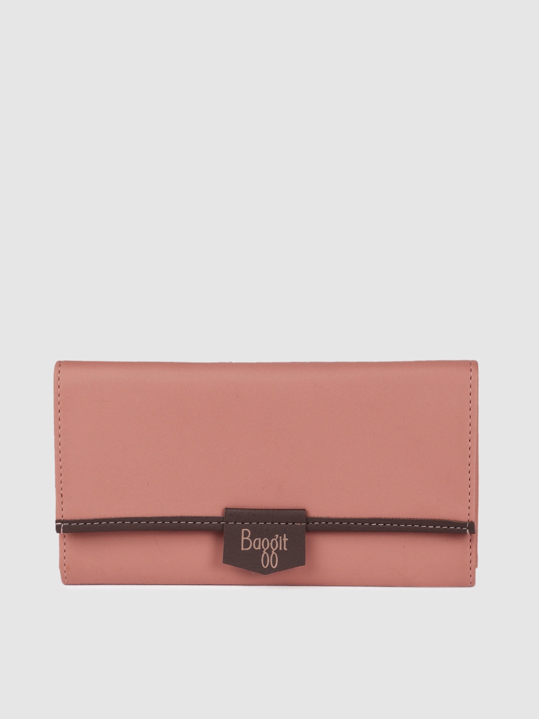 

Baggit Women Rose Solid Three Fold Wallet