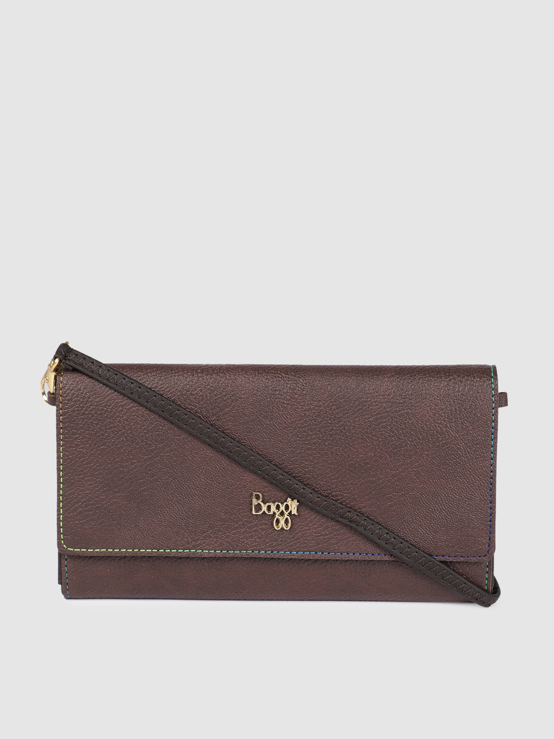 

Baggit Women Brown Solid Three Fold Wallet