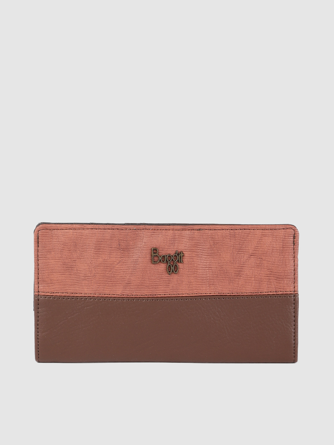 

Baggit Women Brown & Pink Colourblocked LWO5 FLEEK AMARO Two Fold Wallet