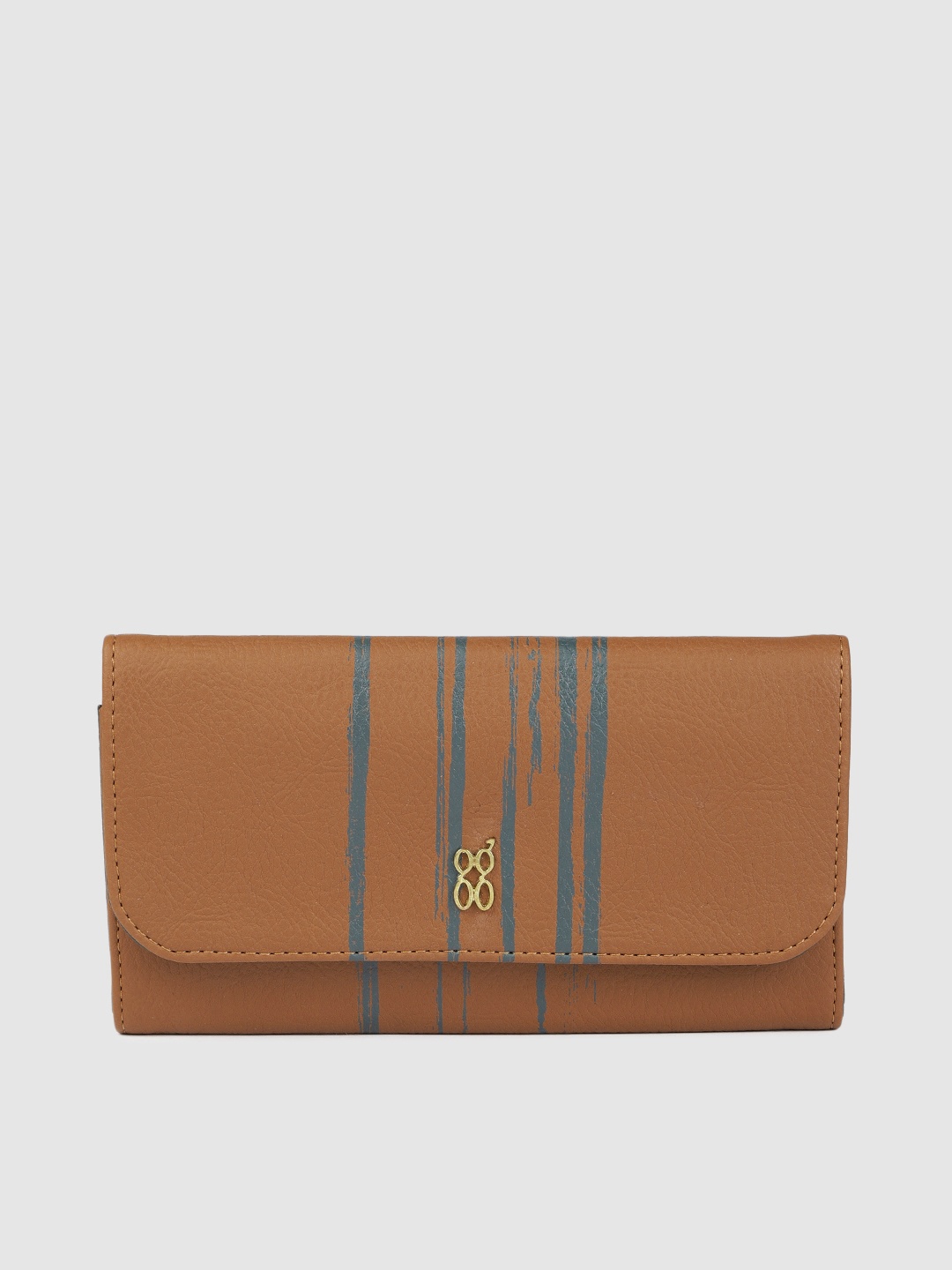 

Baggit Women Tan-Brown Printed Three Fold Wallet