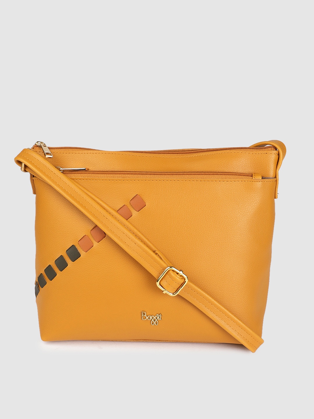 

Baggit Yellow Solid Sling Bag