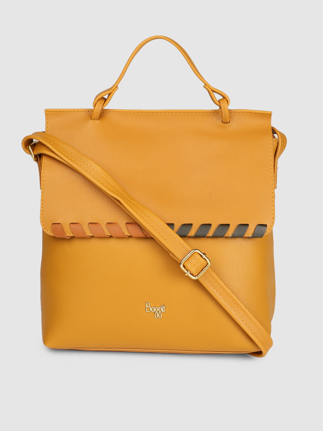 

Baggit Yellow Solid Satchel