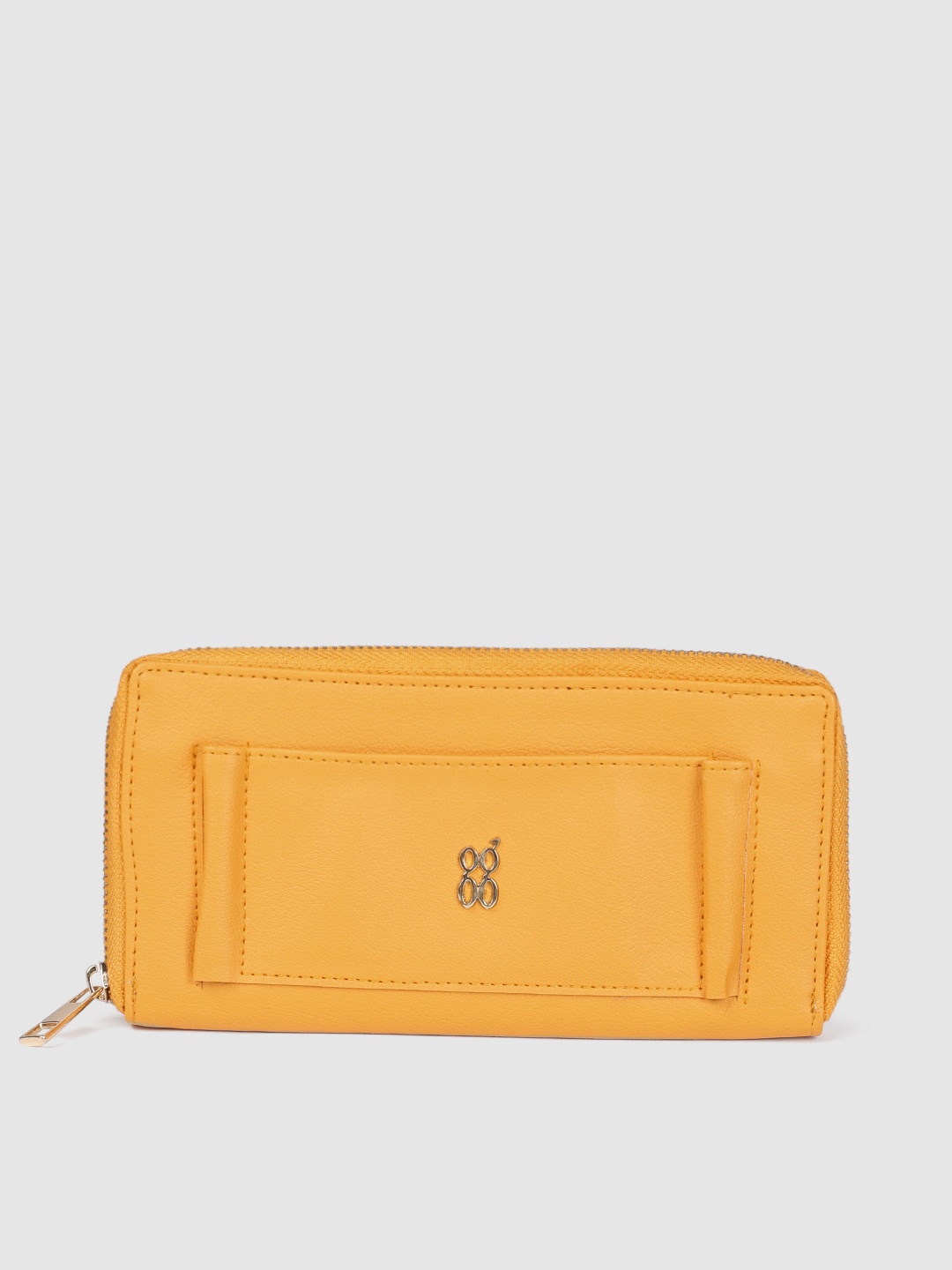 

Baggit Women Yellow Solid Zip Around Wallet