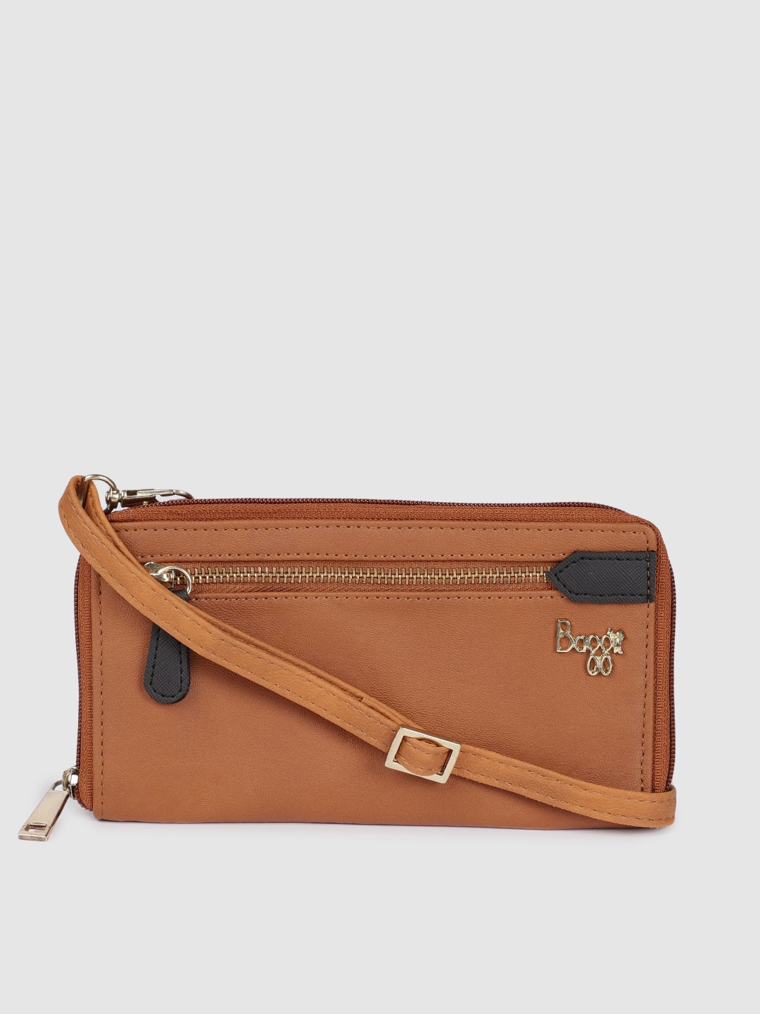 

Baggit Women Tan Solid Zip Around Wallet