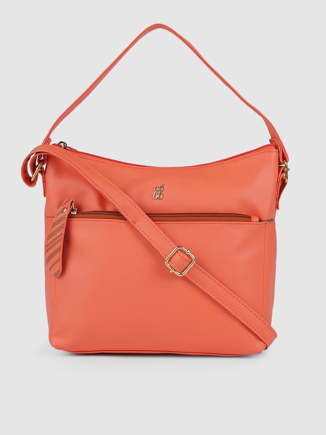 

Baggit Orange Solid Hobo Bag