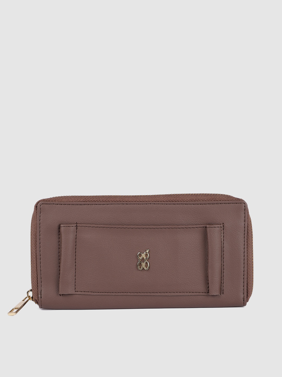 

Baggit Women Brown Solid Zip Around Wallet