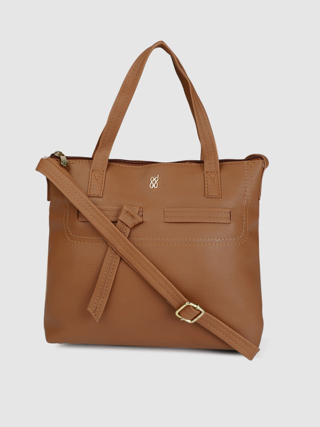 

Baggit Tan Brown Solid Handheld Bag