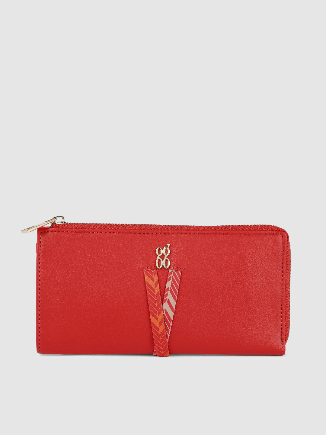 

Baggit Women Red Solid Zip Around Wallet