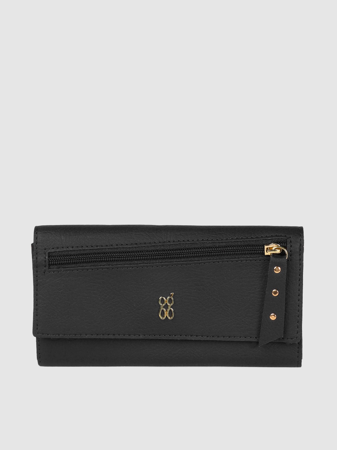 

Baggit Women Black Solid Two Fold Wallet