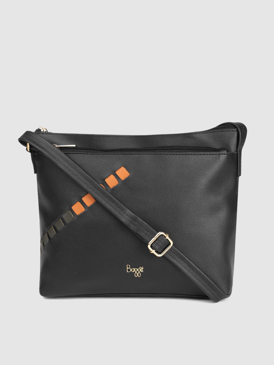 

Baggit Black Solid Sling Bag